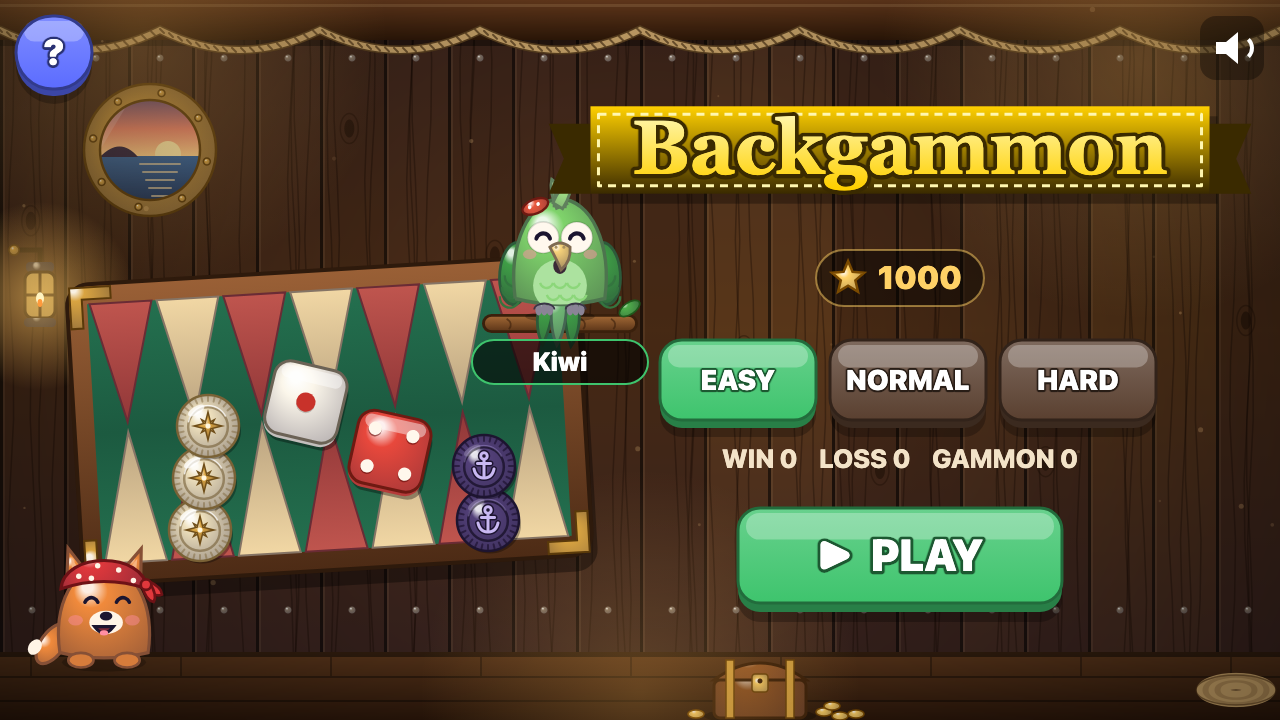 Backgammon: Choose a level
