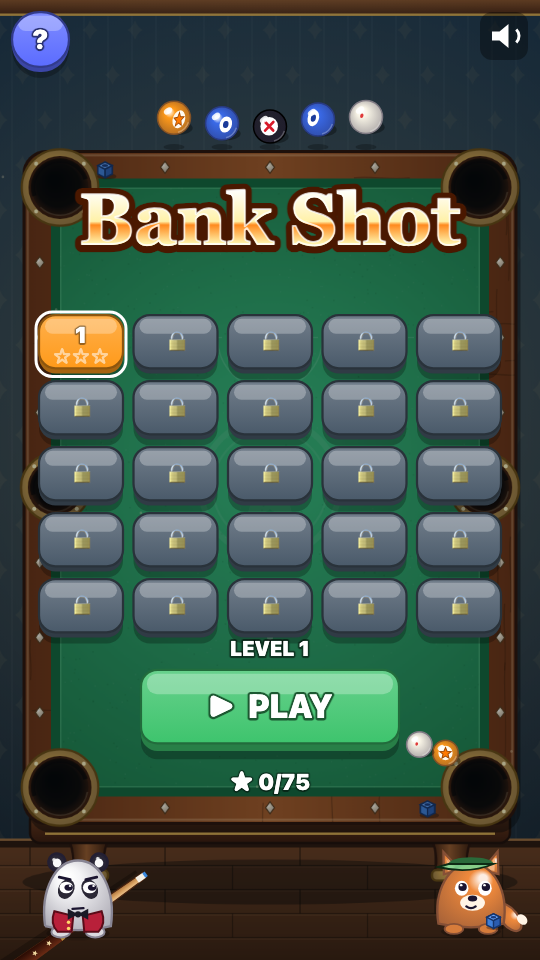 Bandenstoß: Level wählen