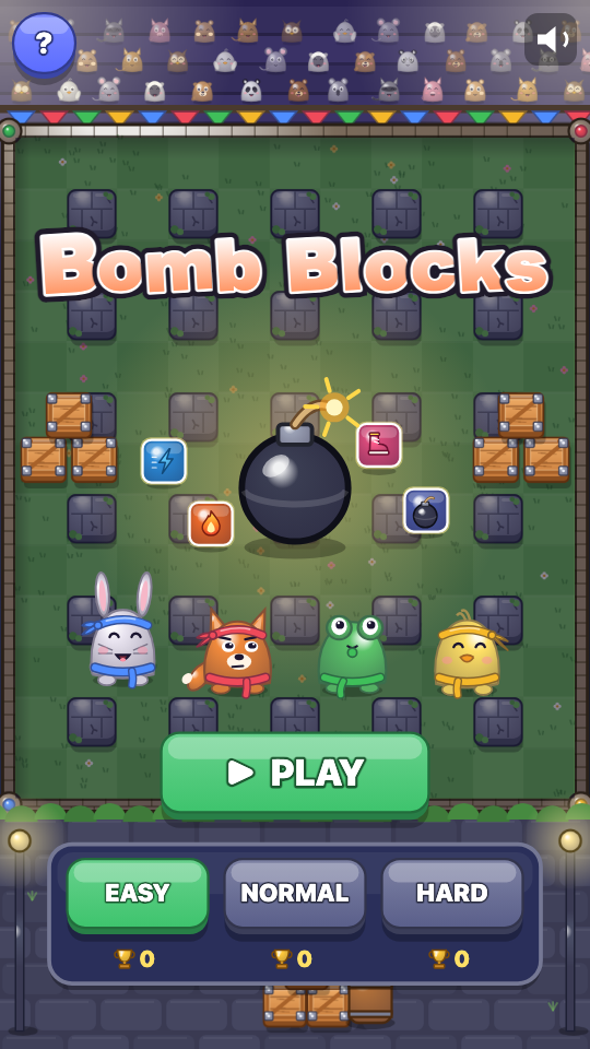 Blocs Bombe: Choisis un niveau