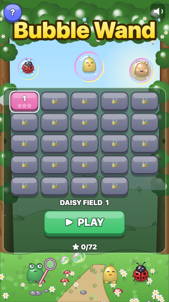 Bubble Wand: Choose a level