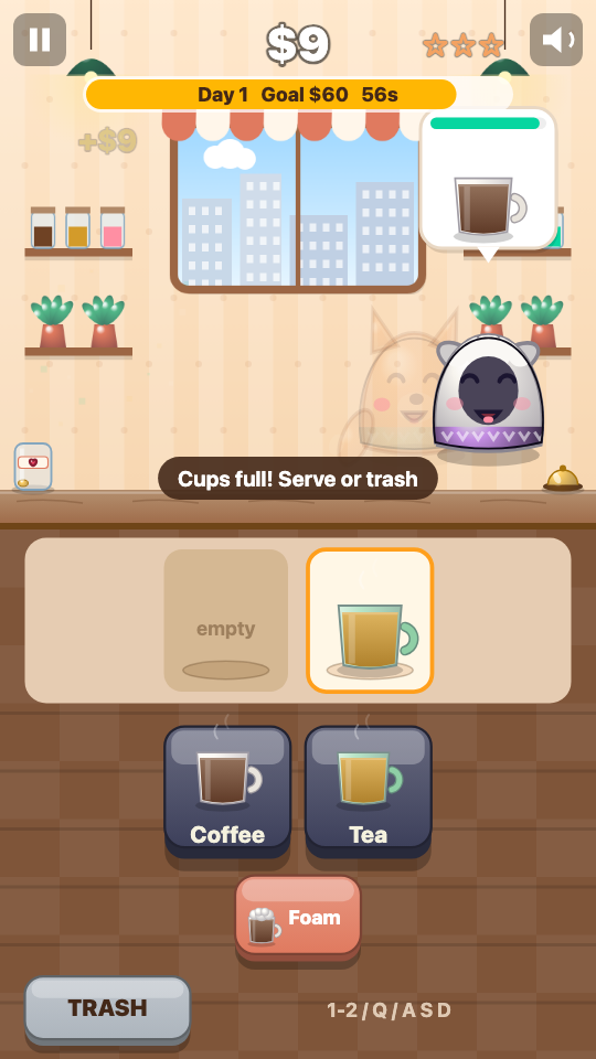 Café-Ansturm: Im Spiel