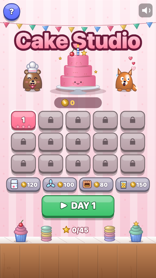 สตูดิโอเค้ก: เลือกด่าน