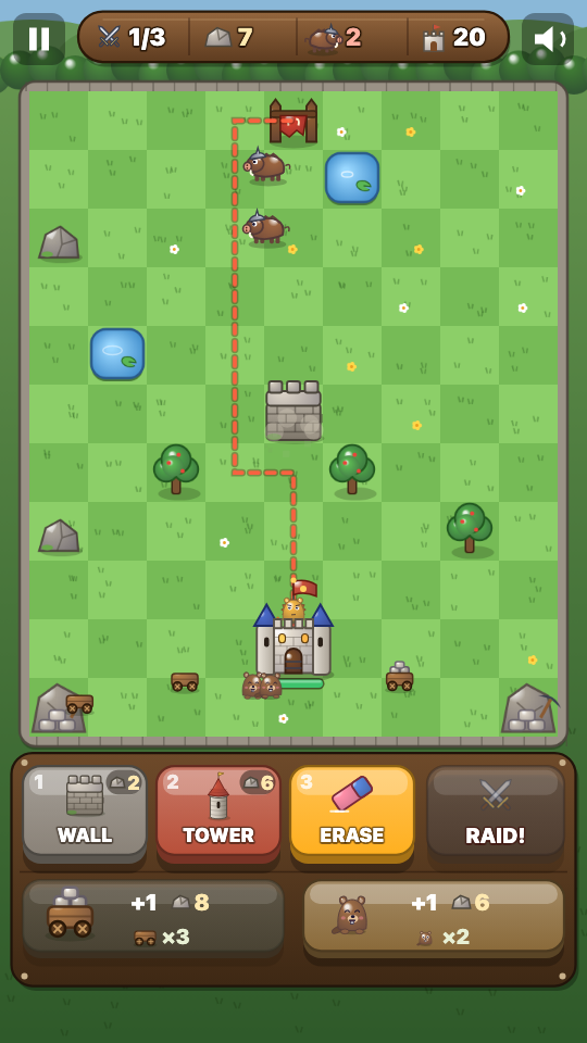 Alza il Castello: In gioco