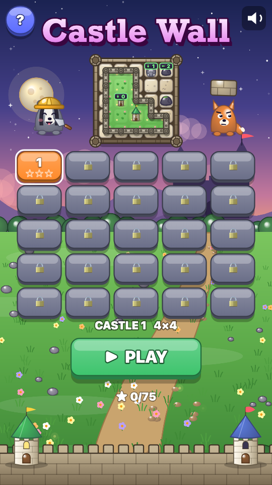 Burgmauer: Level wählen
