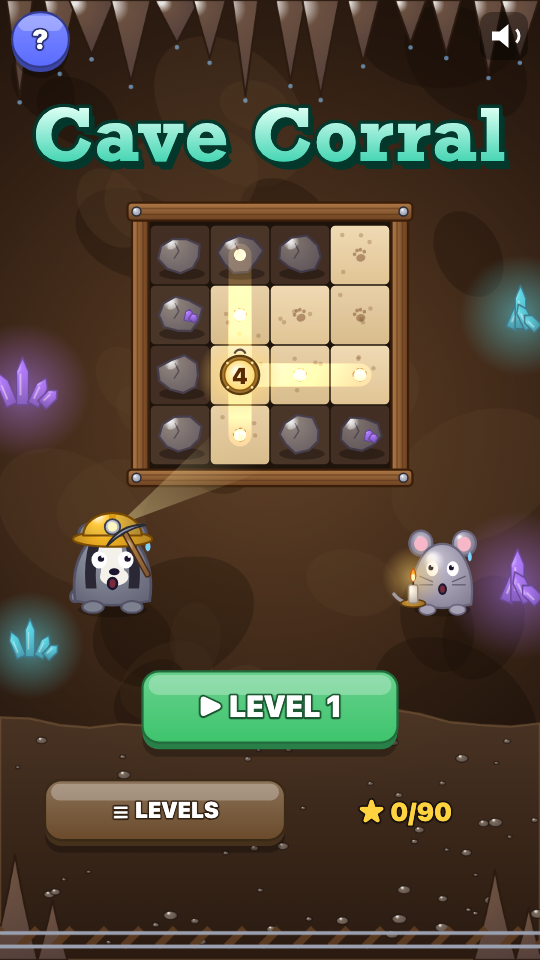 Cave Corral: Choose a level