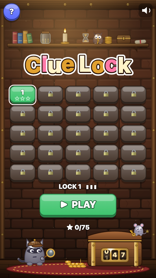 Gembok Petunjuk: Pilih level