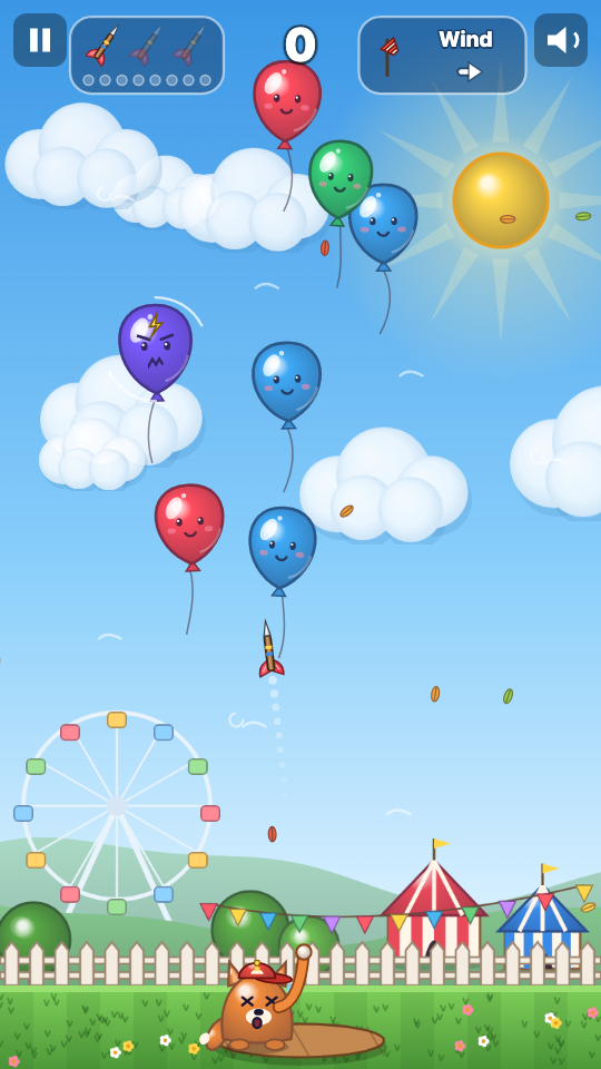Pfeil im Wind: Im Spiel