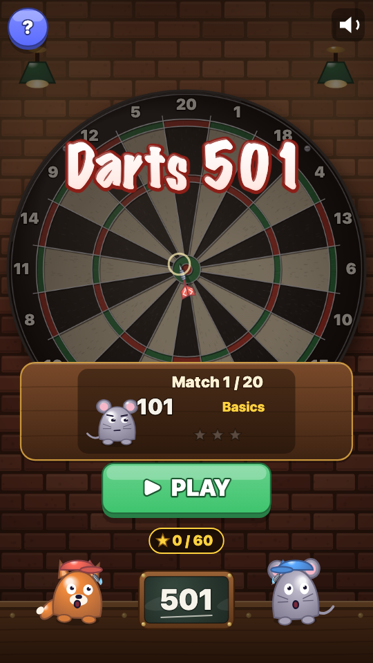Darts 501: Choose a level