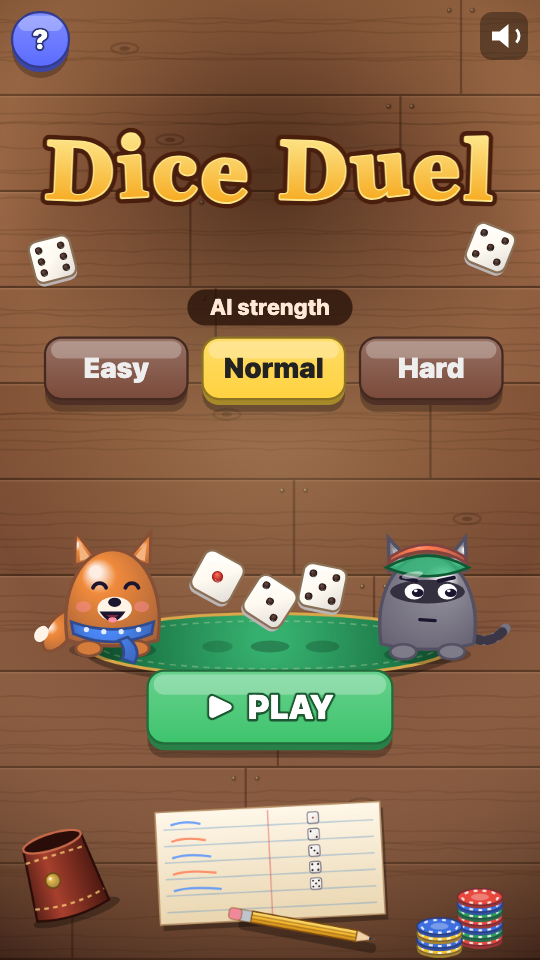 Dice Duel: Choose a level