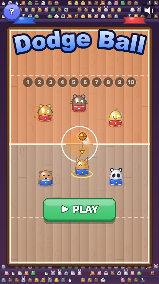 Dodge Ball: Choose a level