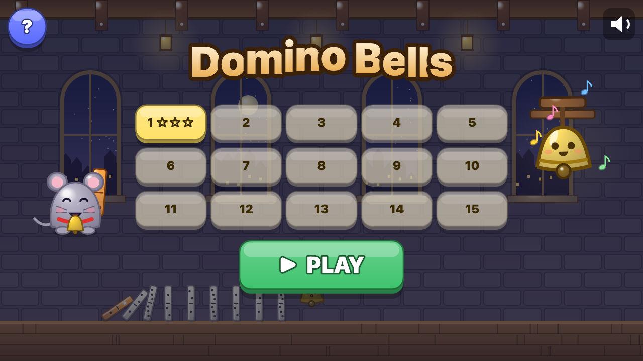 Domino-Glocken: Level wählen