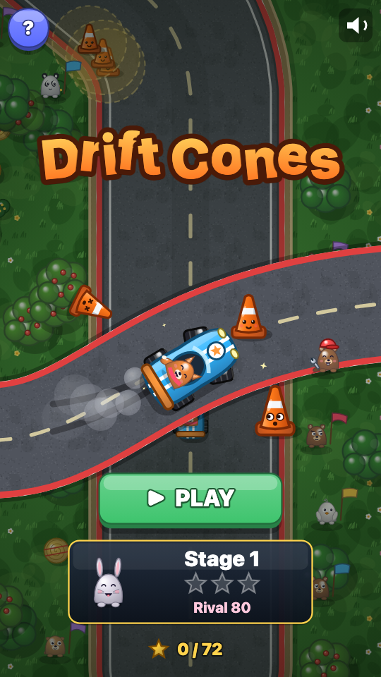 Drift Cones: Choose a level