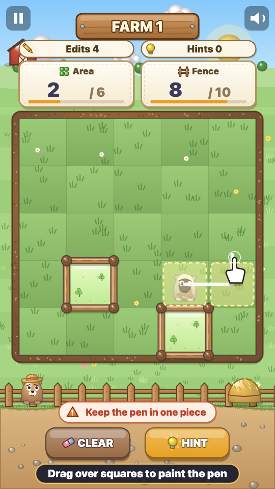 Hek en Oppervlak: Tijdens het spel