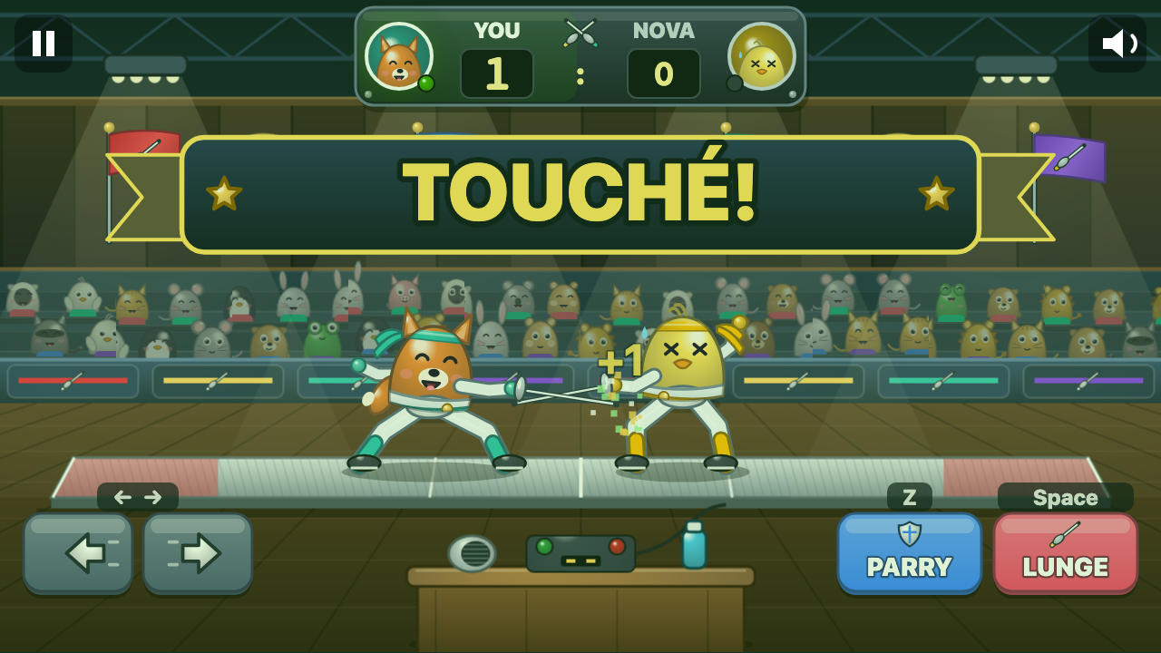 Fencing Duel: In play