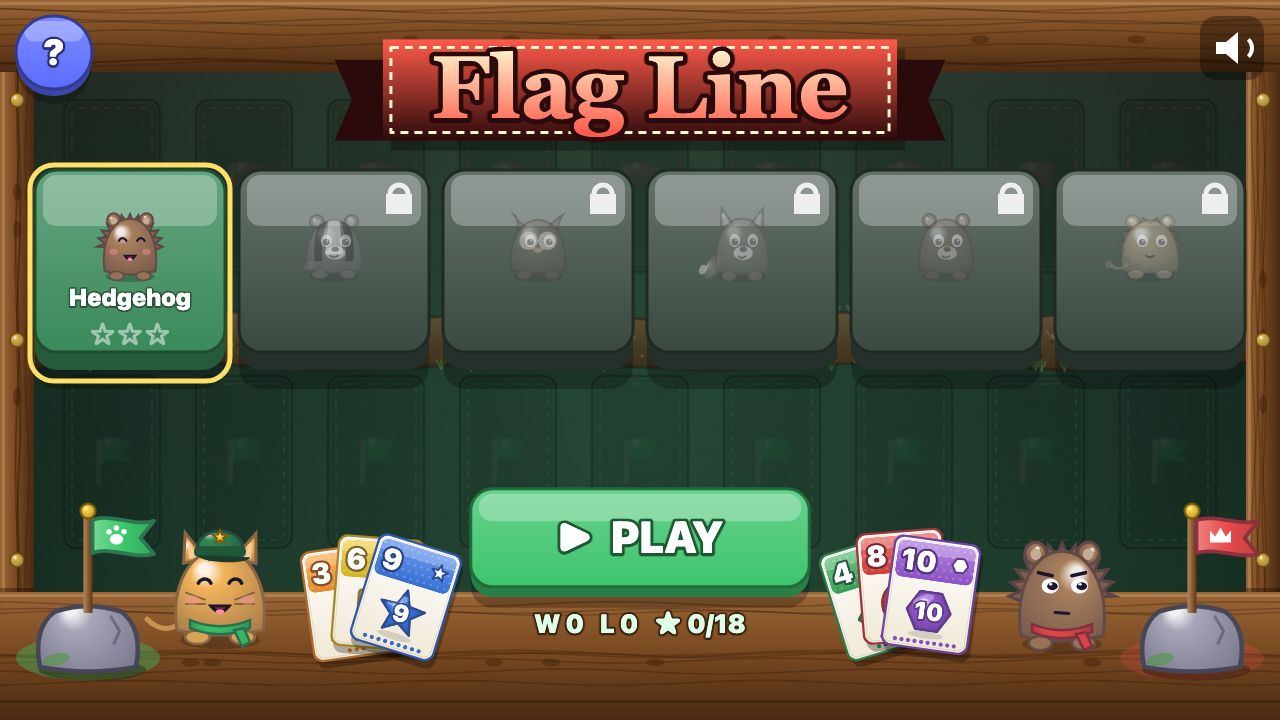 Flaggenlinie: Level wählen