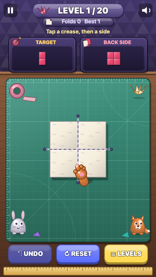 Vouw Het: Tijdens het spel