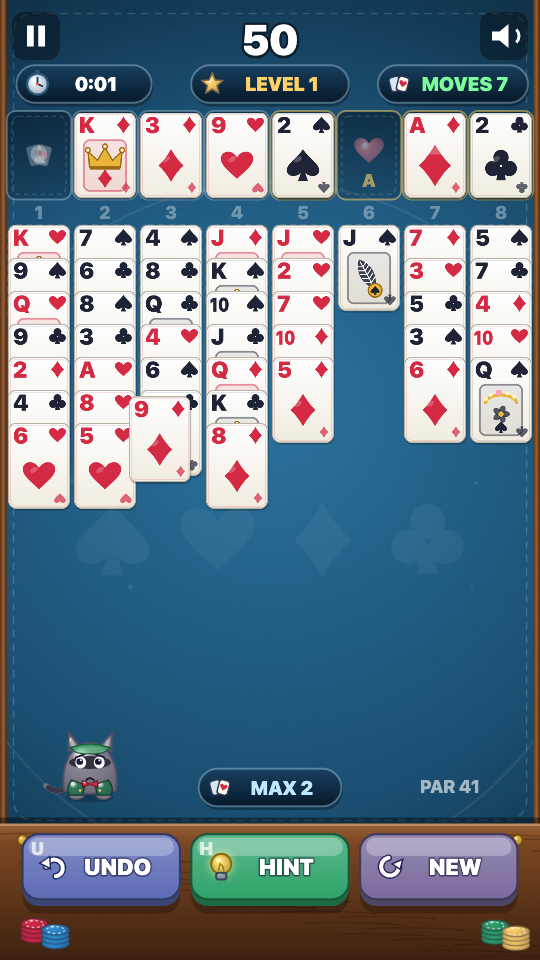 FreeCell: In play
