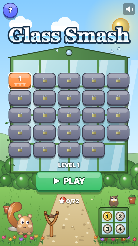 Glasbreker: Kies een level