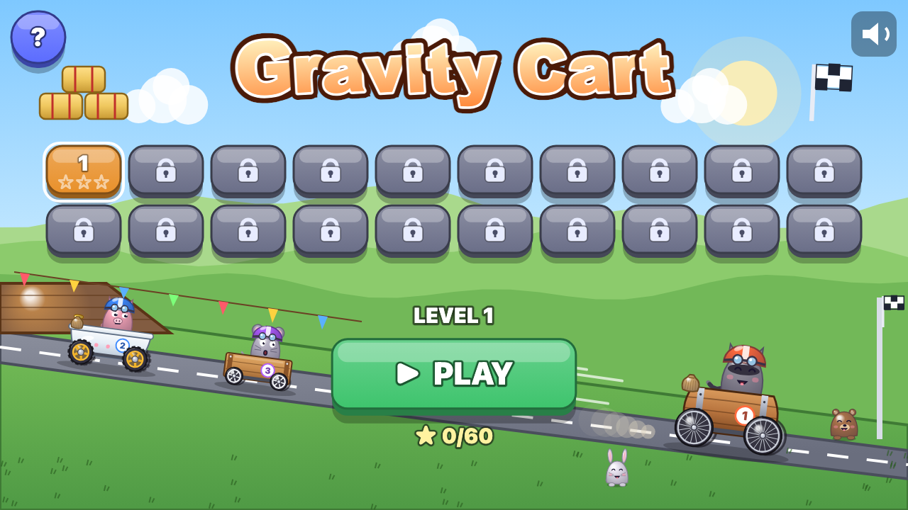 Gravity Cart: Choose a level