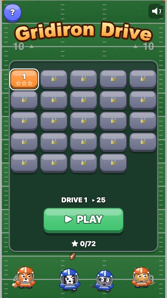 Gridiron Drive: Scegli un livello