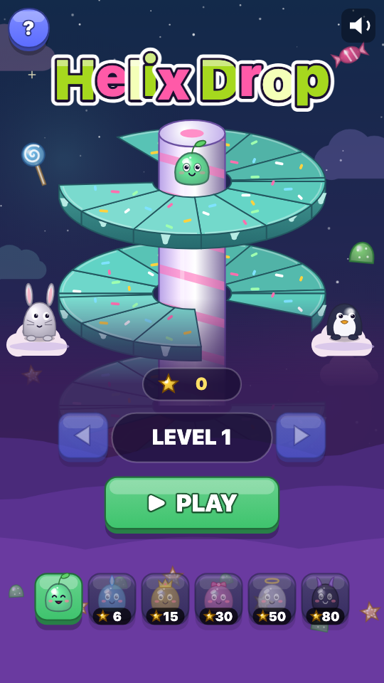 Jatuh Spiral: Pilih level