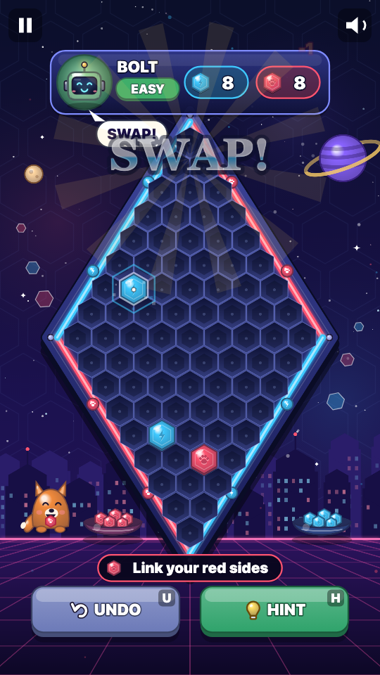 Hex Verbinden: Im Spiel
