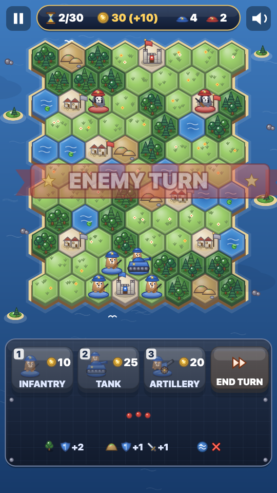Guerra Esagonale: In gioco