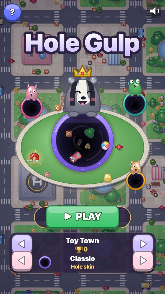 Hole Gulp: Choose a level
