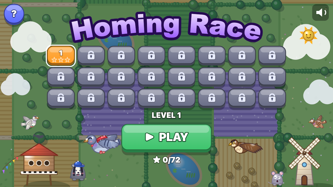 Homing Race: Choose a level