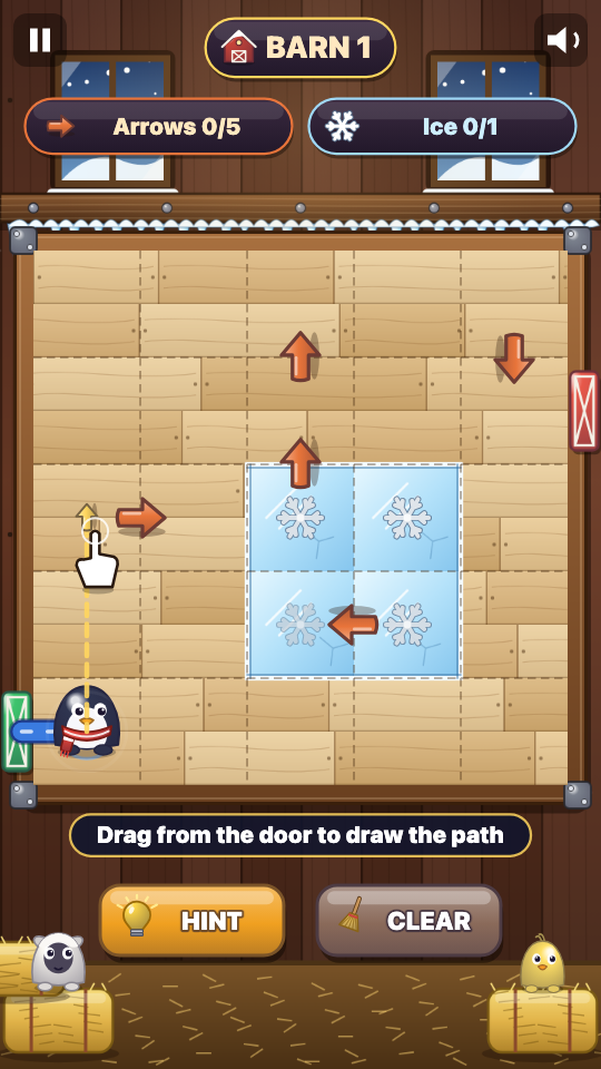 Eisscheune: Im Spiel