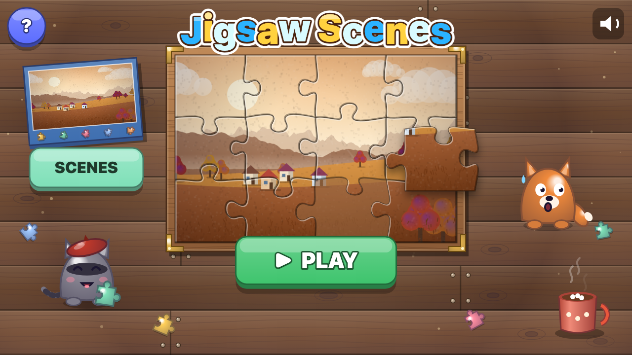 Jigsaw Scenes: Choose a level