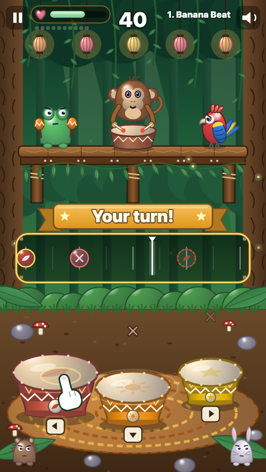 Tamburi della Giungla: In gioco