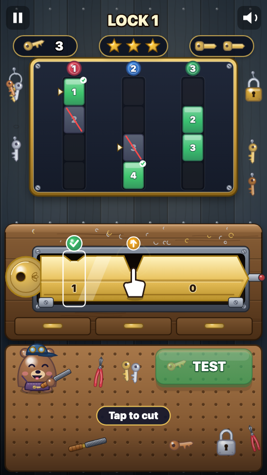 Taglia Chiavi: In gioco