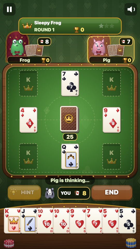 Kings Corner: In play
