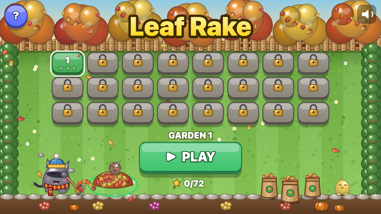 Laubrechen: Level wählen
