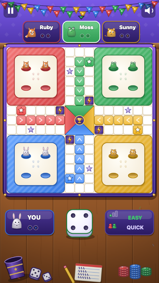 Corsa Ludo: In gioco