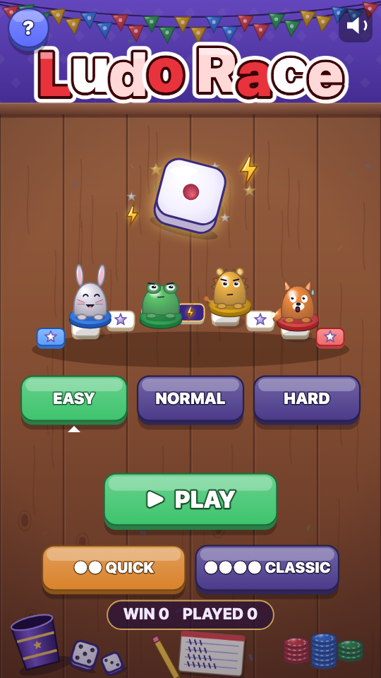 Corsa Ludo: Scegli un livello