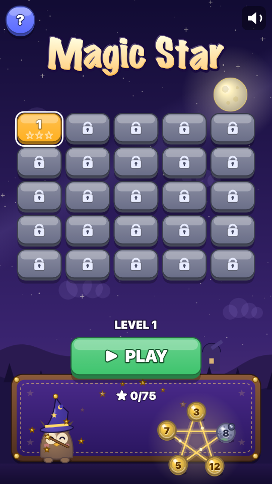 Magic Star: Choose a level