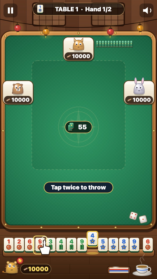 Mahjong Mini: In play