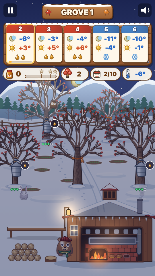 Ahornsap: Tijdens het spel