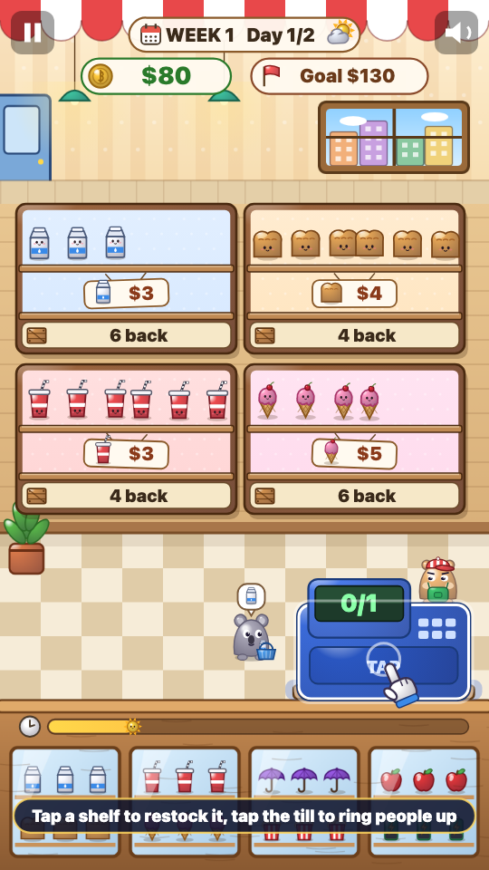 Mini-Markt: Im Spiel