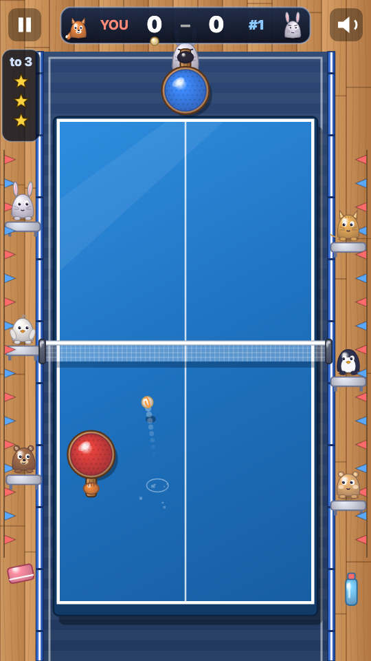 Raket Pong: Oyun sırasında