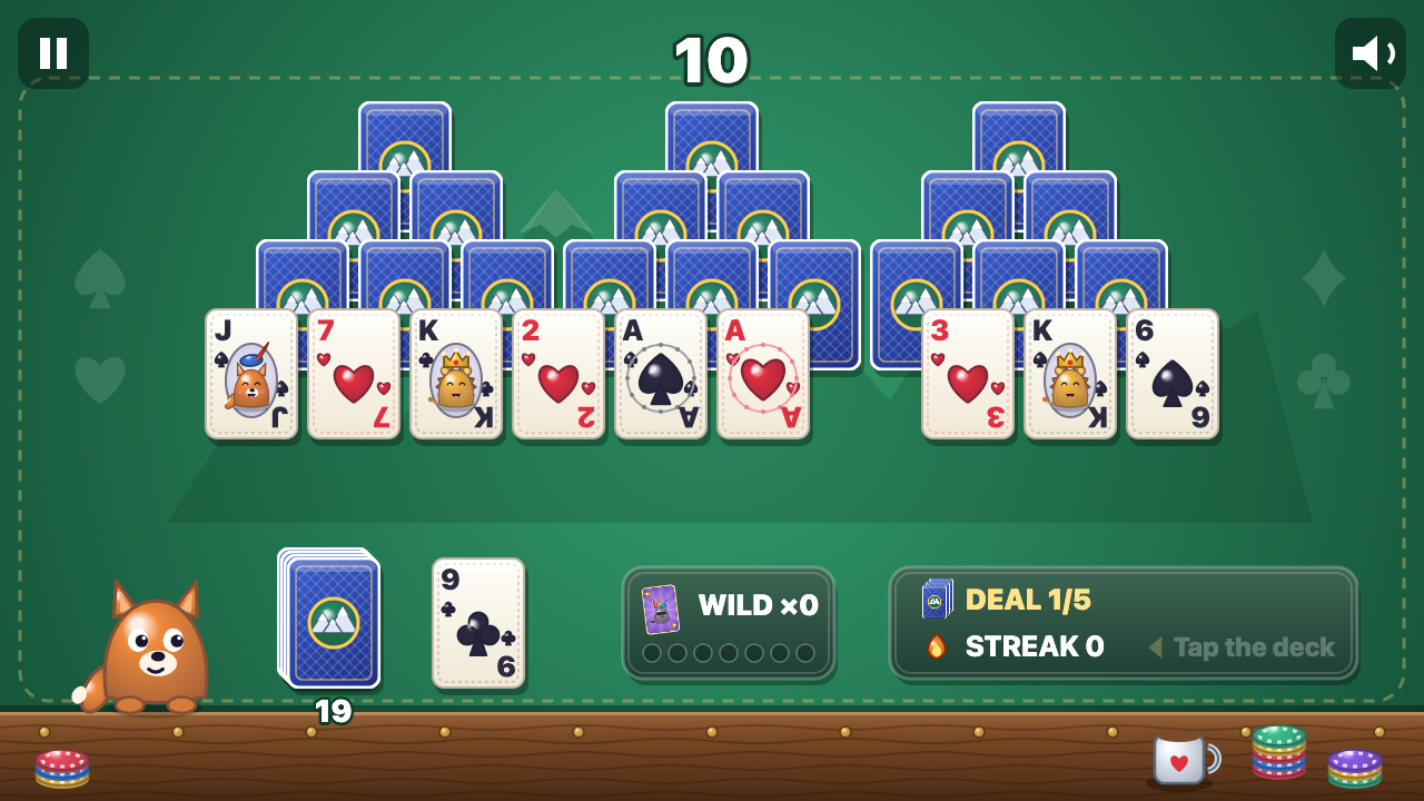 Solitaire Puncak: Saat bermain