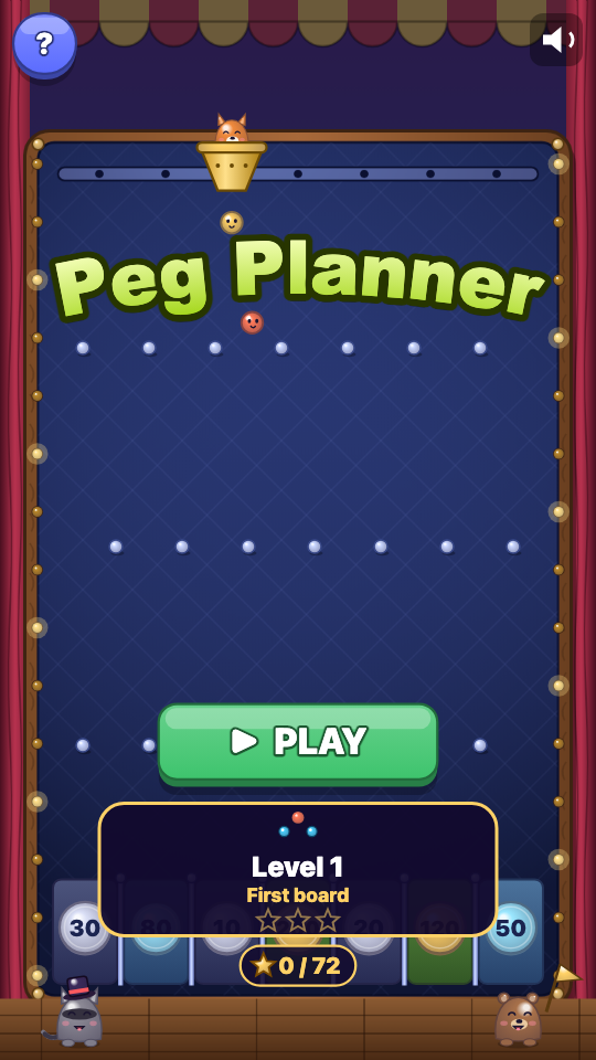Peg Planner: Choose a level