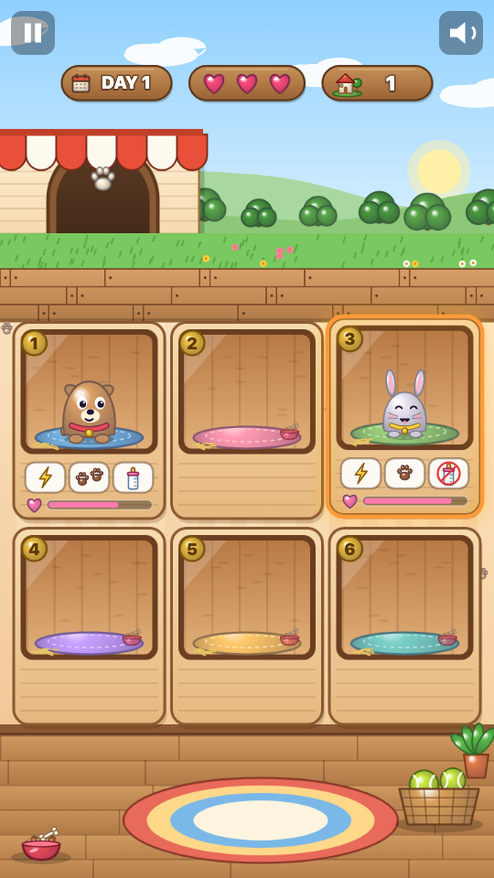 Tierheim: Im Spiel