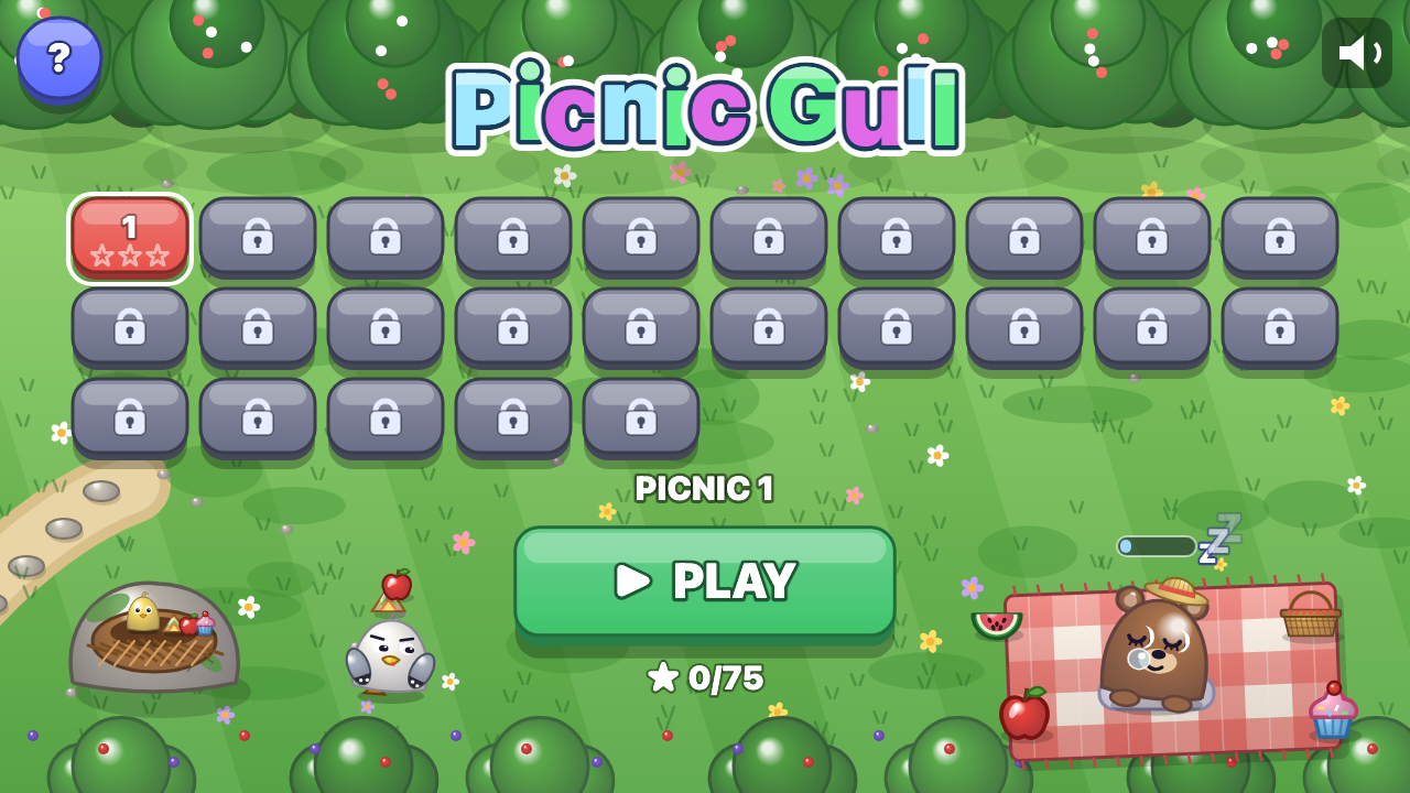 Camar Piknik: Pilih level