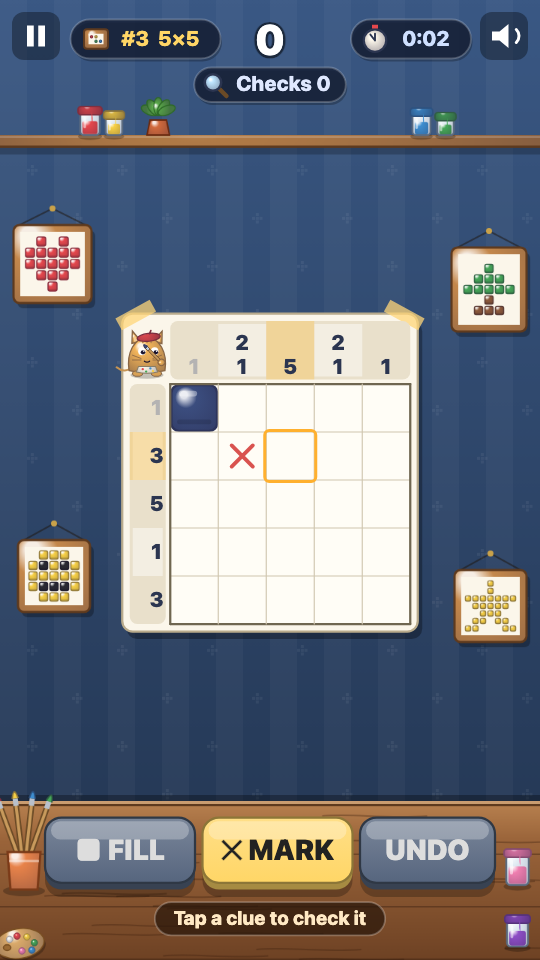 Pixel Picross: In gioco