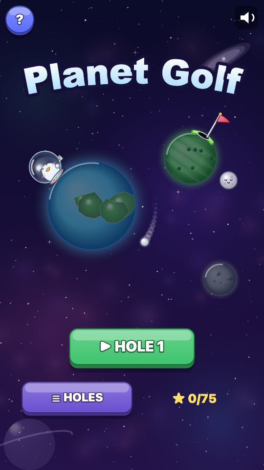 Planeetgolf: Kies een level