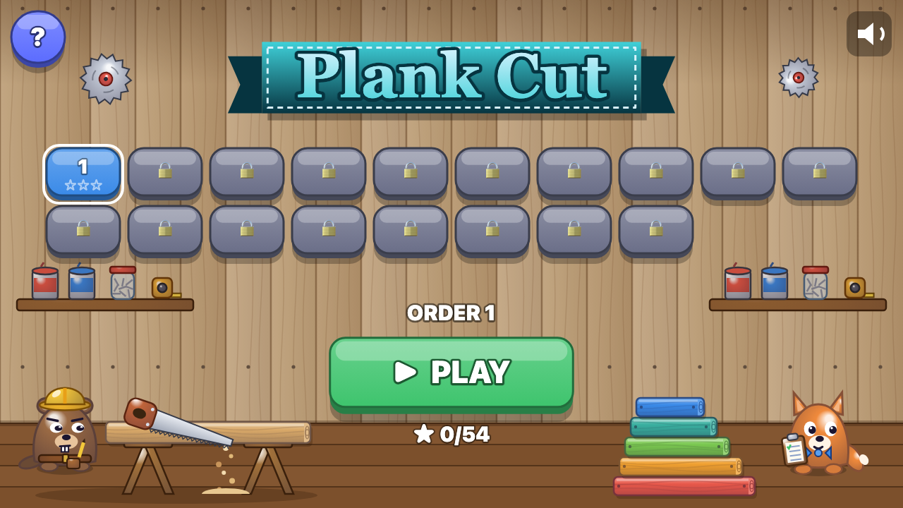 Plank Cut: Choose a level