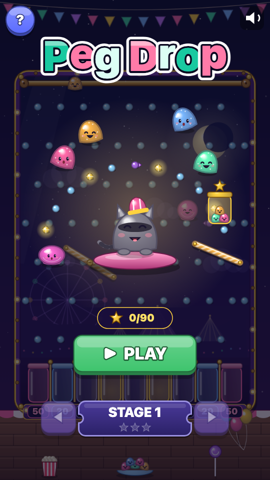 Peg Drop: Pilih level